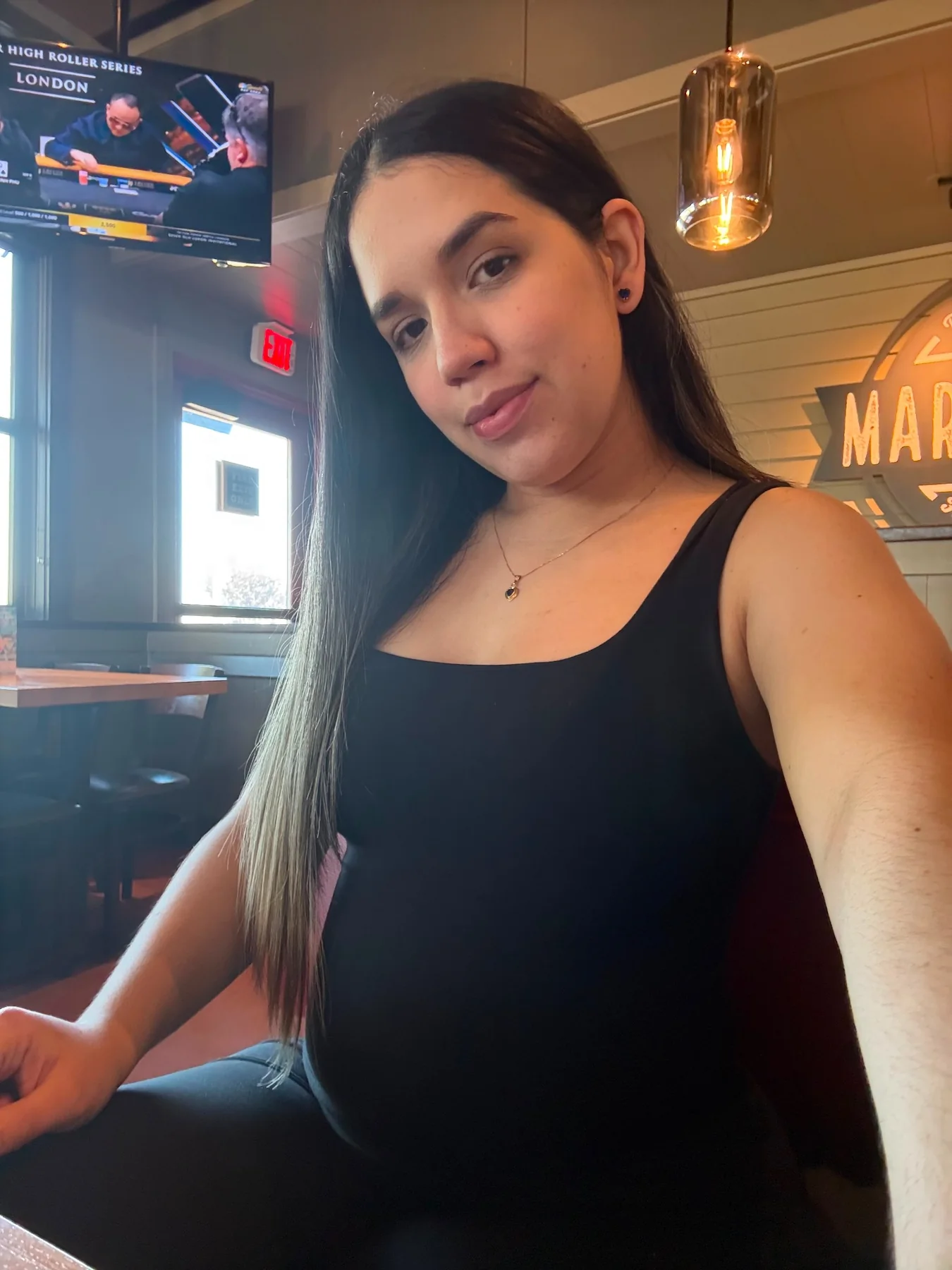 Dayana durante el embarazo